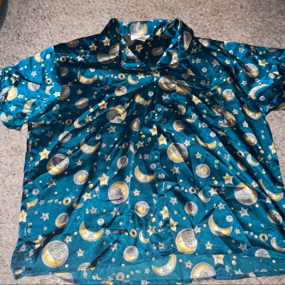 Satin Moon and Stars Top